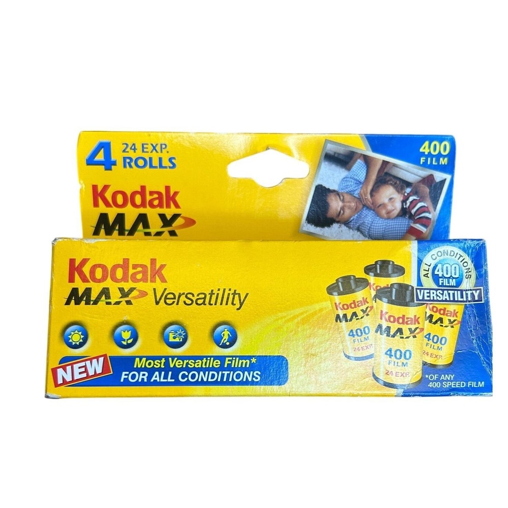 Kodak MAX 400 35mm Film 1 Rolls 24 Exp Color Print Versatility New